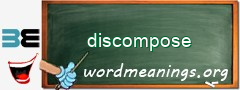 WordMeaning blackboard for discompose